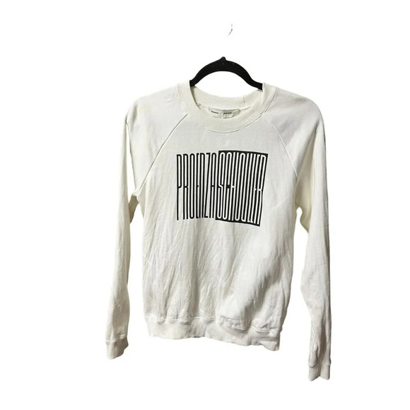 PROENZA SCHOULER PSWL GRAPHIC PRINT COTTON SWEATSHIRT - Picture 3 of 10